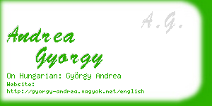 andrea gyorgy business card
